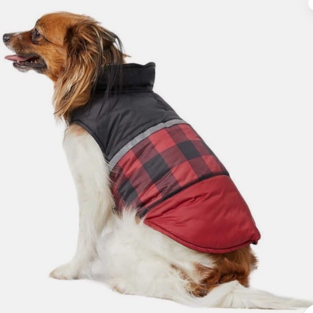 32 Degrees Red Black Buffalo Plaid Pet Jacket